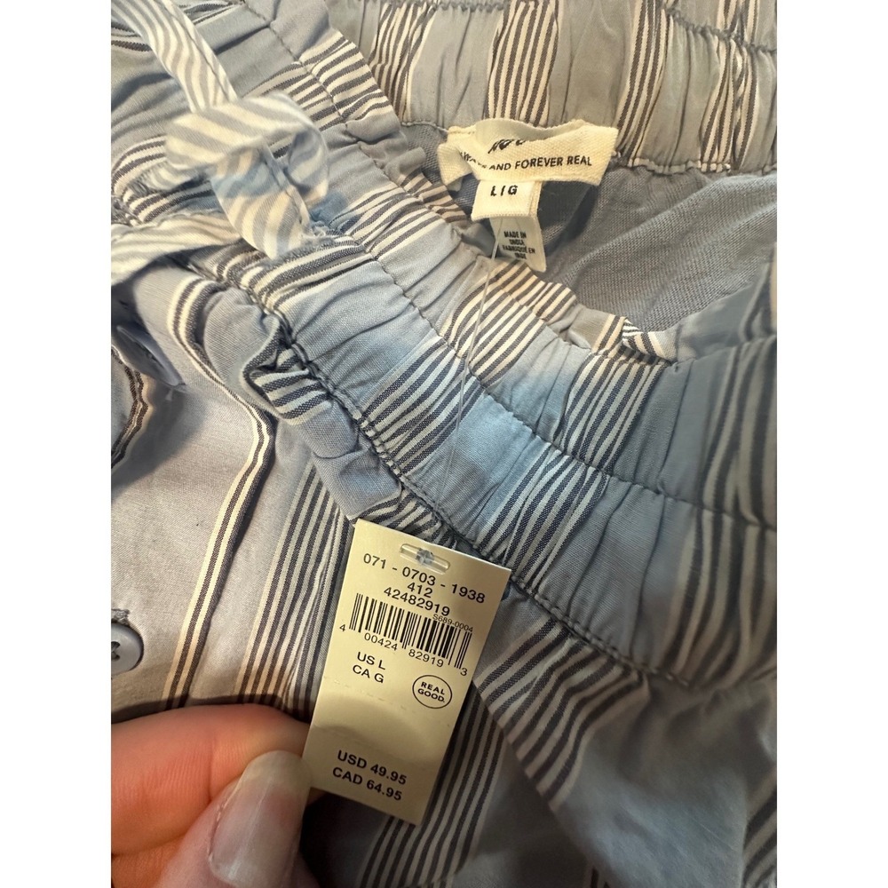 Aerie boxer skort striped white Waist Large NWT - Picture 8 of 9